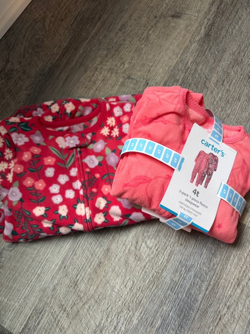 Carter's 2 pack 1 piece fleece sleepwear